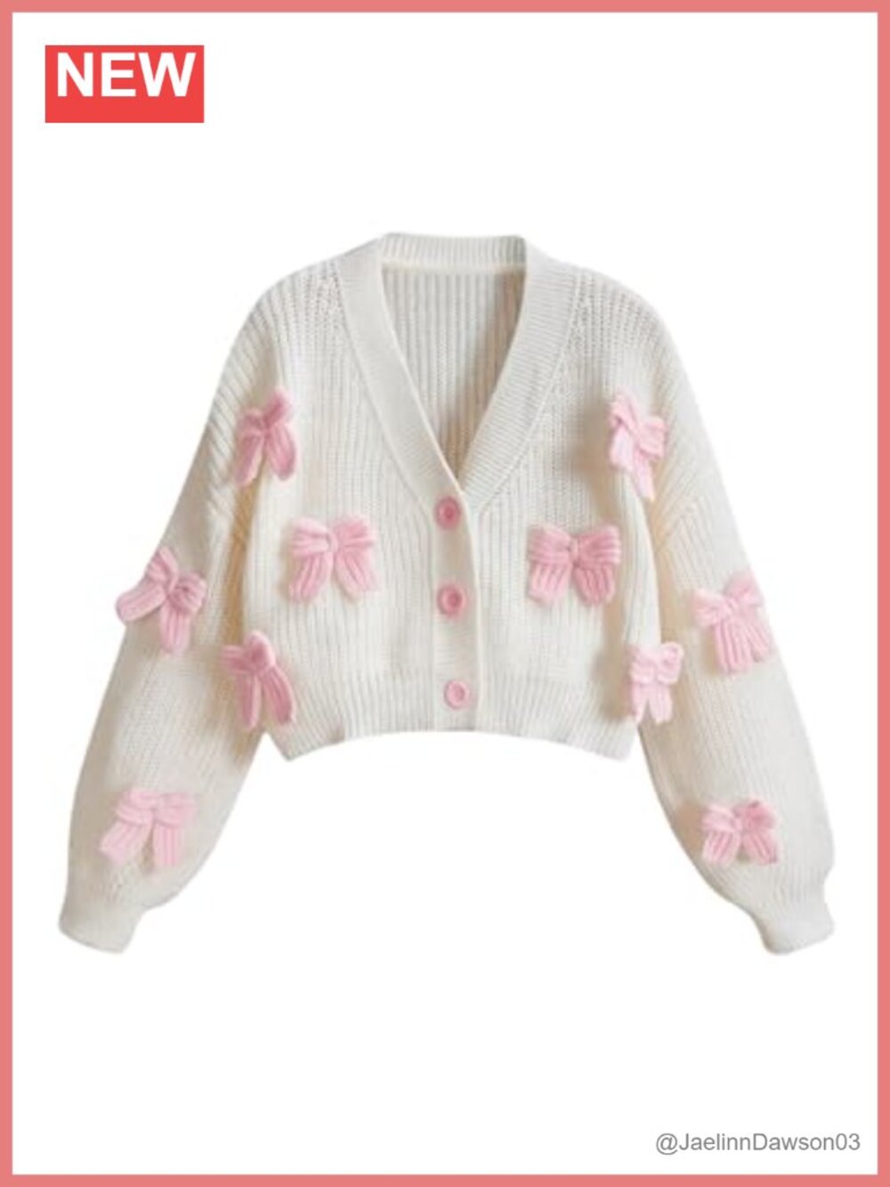 Cute Bow Knot Cardigan Button Up Lightweight Knit Sweater Fall